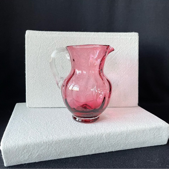 Pilgrim Cranberry Glass - 3 pieces - Vintage - Picture 3 of 14